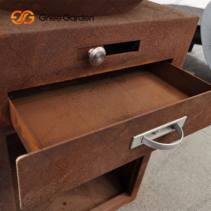 Corten Camping Bbq Grill Corten Bbq Udendørs Grill Bbq Grill Udekøkken Trækul Corten