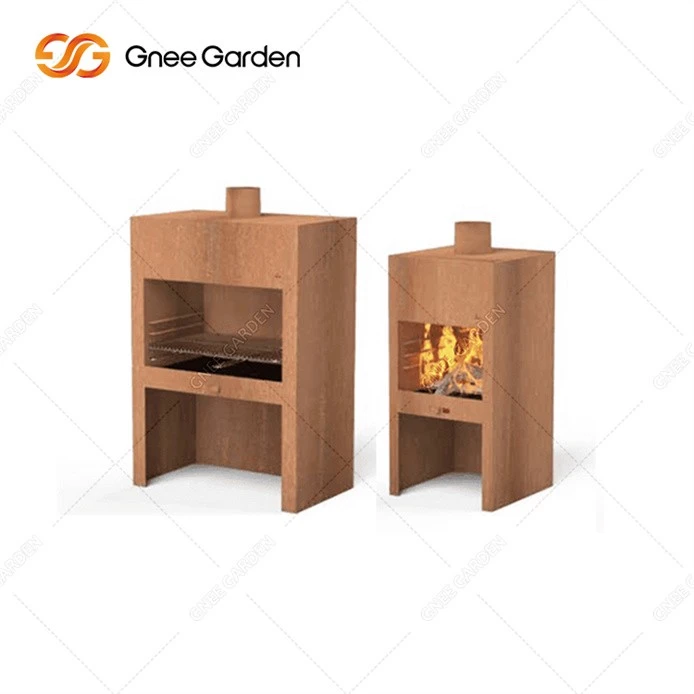corten modern fireplace(2)