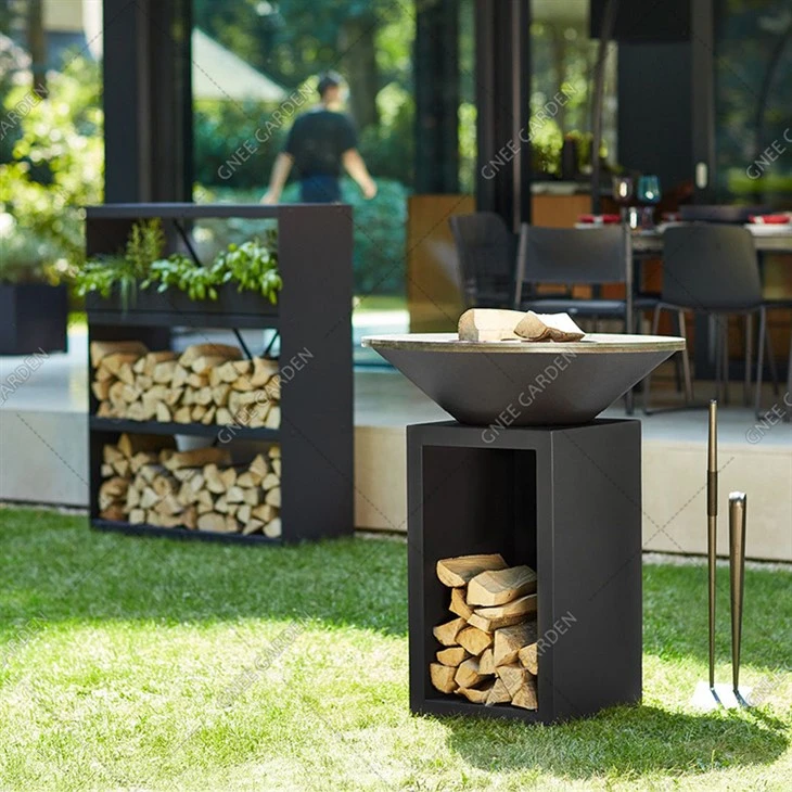 Corten   Stål   BBQ   Grill   Duty   Heavy   Brazier   Fire   Pit   Grill