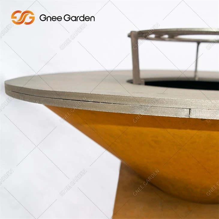 Corten Steel BBQ Grill Duty Heavy Brazier Fire Pit Grill