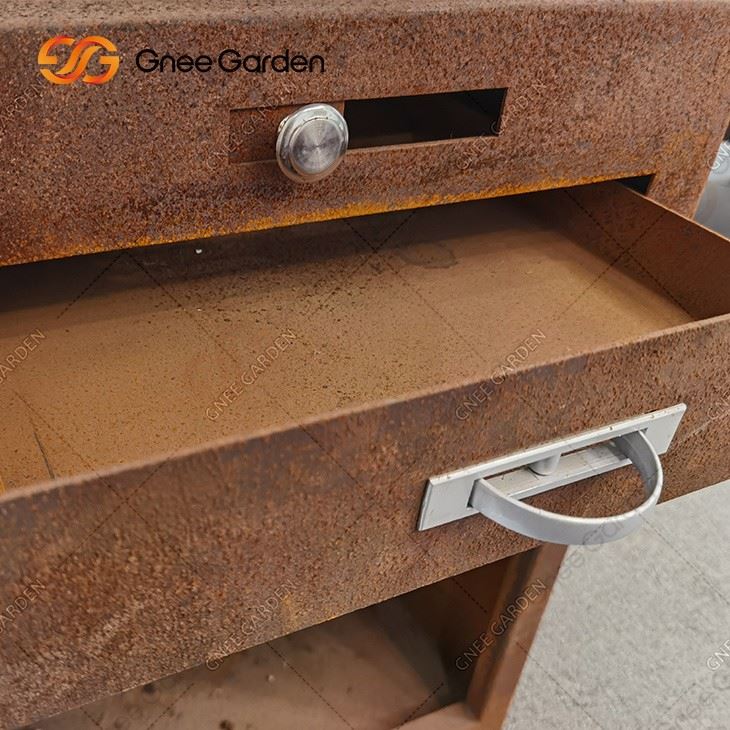 Corten Steel Garden Wooden Burning Metal Fire Pit