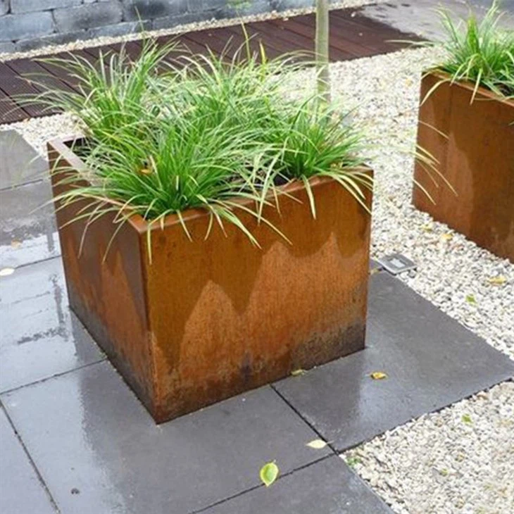 Corten Steel Outdoor Planter Corten Steel Planter Hanging Metal Planter Wall