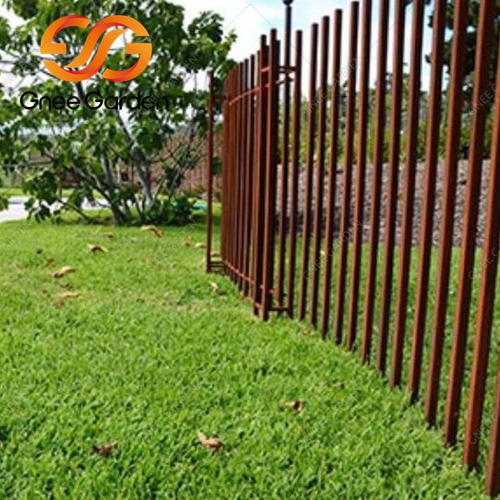 corten steel fence panels and post