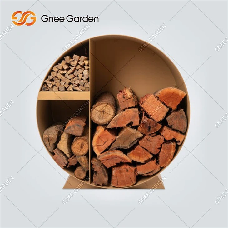 Rusty Outdoor Modern Corten Wood Storage