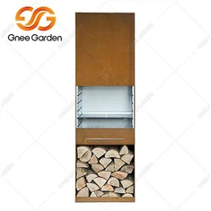 Corten udendørs rektangulær pejs