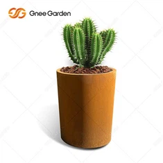 Corten stål blomst gryde til saftig plantning