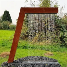 Corten Steel Waterfall Pond - Fantastisk til rekreative områder og feriesteder
