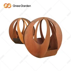 Nem at flytte Corten-stål dekorativ blomsterplantemaskine