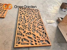Laser Cut Corten Steel Balcon Screen Privacy