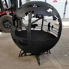 Laserskæringsservice Corten Steel Sphere Fire Pit