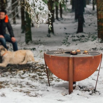 Rust Corten Bbq Pit Udendørs Have Rust Corten Bbq