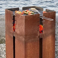 Rusten malet kulgrill Creative Custom Corten Steel BBQ