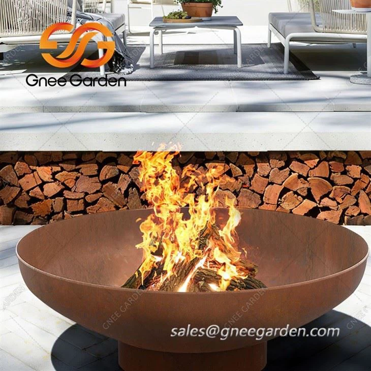 Weathering Steel wood burning fire pit