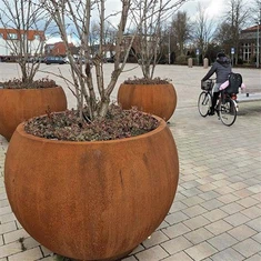 Tilpassede Corten-producenter direkte salg af udendørs blomsterpotte