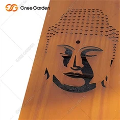 Rusten udendørs Corten stålskærm