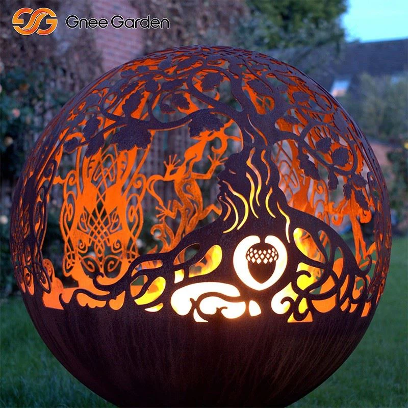 Corten Steel Rust Metal Sphere