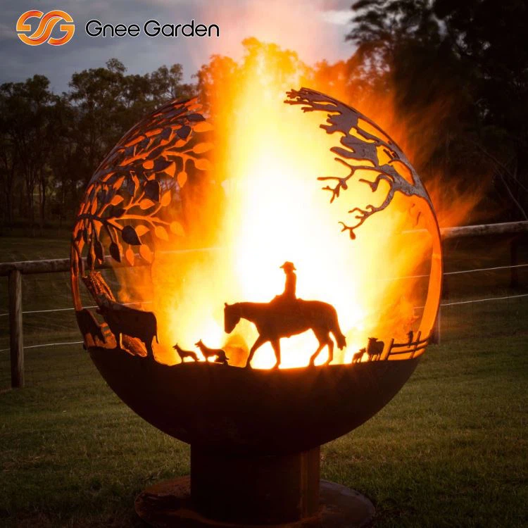 Corten stål rust metal sfære