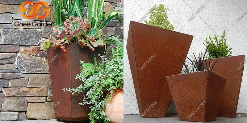 Modern Garden Corten Steel Planters Modern Garden Corten Steel Planters